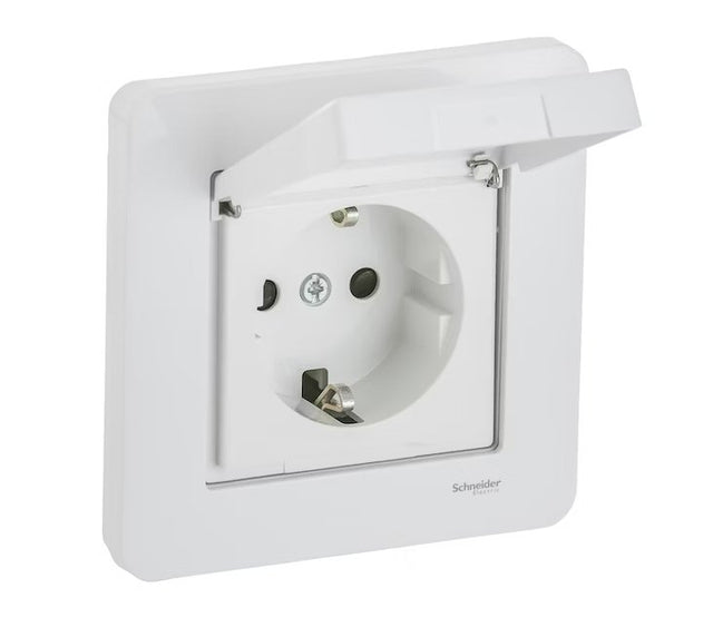 Pistorasia Schneider Electric Exxact 1-osainen 16A 0x UKJ Kansi Valkoinen - KarelianStore