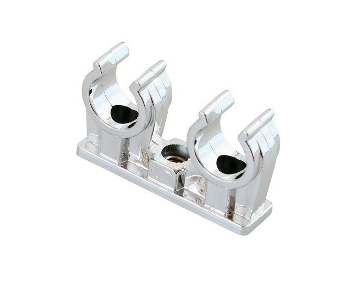 Putkenpidike Onnline 2-osainen Muovi Kromi 15mm 10kpl - KarelianStore