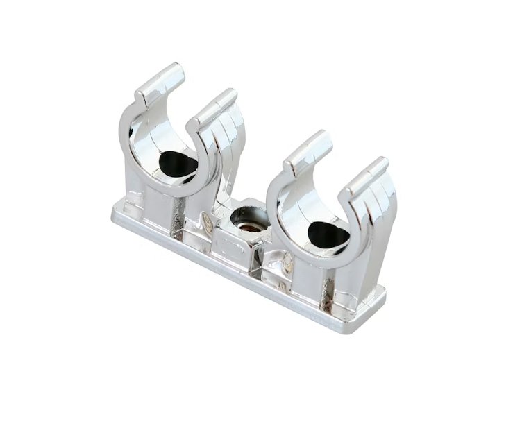 Putkenpidike Onnline 2-osainen Muovi Kromi 16mm 10kpl - KarelianStore