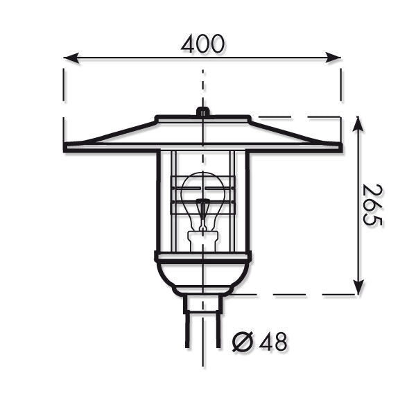 Pylväsvalaisin Karlux Talas IP23 100W E27 Harmaa - KarelianStore