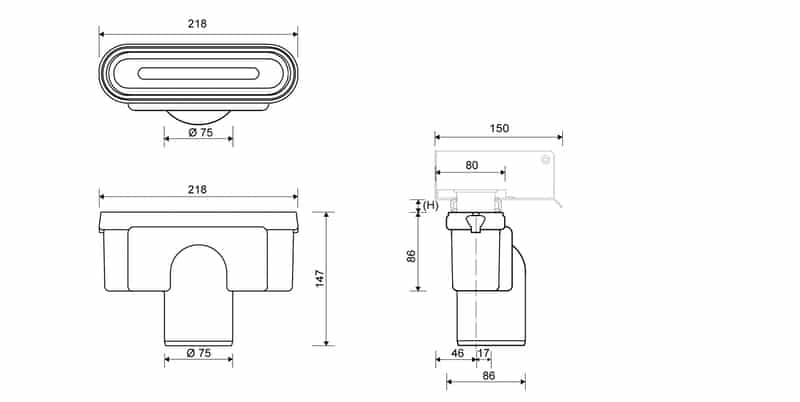 Pystykaivo Linja Unidrain 1412 75mm - KarelianStore