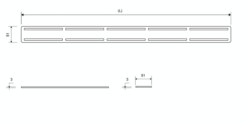 Ritilä Unidrain 1606 Anniversario 1200mm Harjattu - KarelianStore