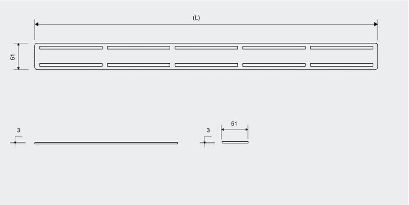 Ritilä Unidrain 1606 Anniversario 700 mm Harjattu - KarelianStore