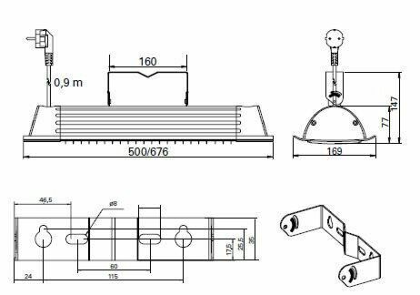 Säteilylämmitin Frico IHC18 1750W 230V IPX4 - KarelianStore