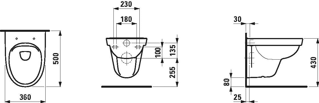 Seinä WC Laufen Kompas Rimless - KarelianStore