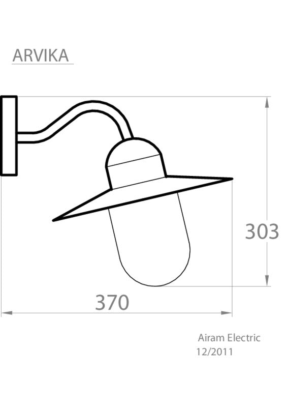 Seinävalaisin Airam Arvika E27 60W Valkoinen - KarelianStore