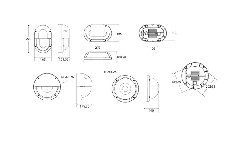 Seinävalaisin Airam Cestus R Eye IP65 E27 Valkoinen - KarelianStore