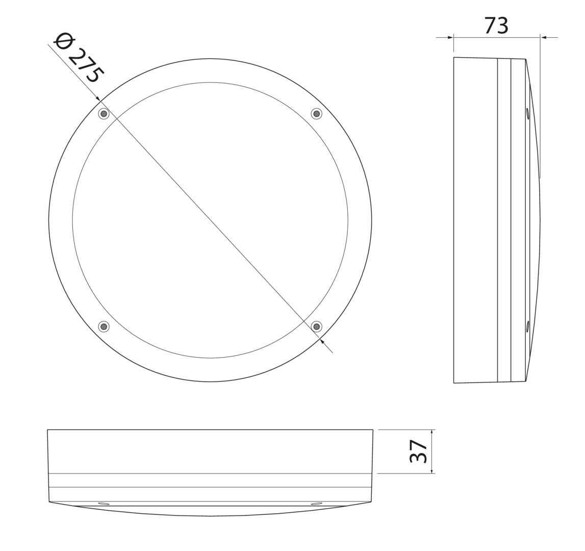 Seinävalaisin Airam Halo IP65 14W Antrasiitti - KarelianStore