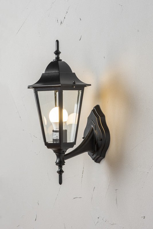 Seinävalaisin Airam Kartano Up IP44 E27 Musta - KarelianStore