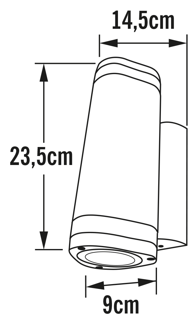 Seinävalaisin Konstmide Modena 7512-250 IP44 Valkoinen GU10 - KarelianStore