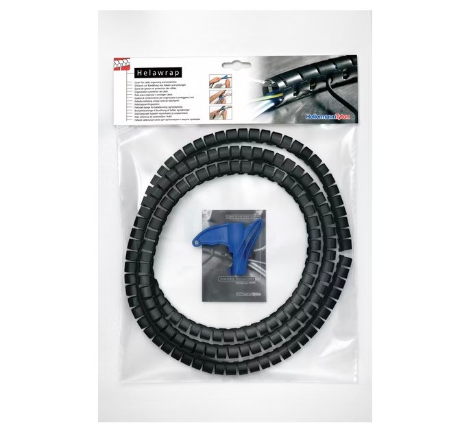 Sidontaspiraali Hellerman Tyton HWWPP25L2 Musta - KarelianStore