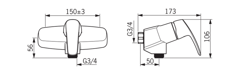 Suihkuhana Oras 1070 Safira 3/4 - KarelianStore