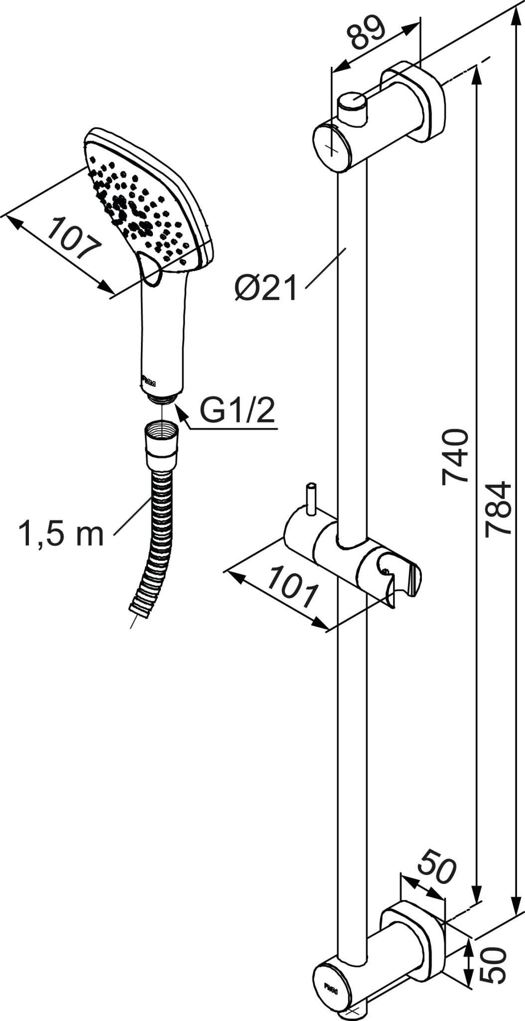 Suihkusetti Mora LionX Musta - KarelianStore