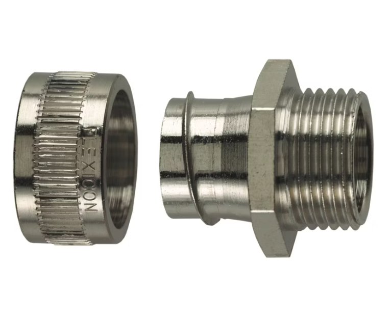 Suojaletkuliitin Flexicon Metalli HF FU16-M16-M - KarelianStore