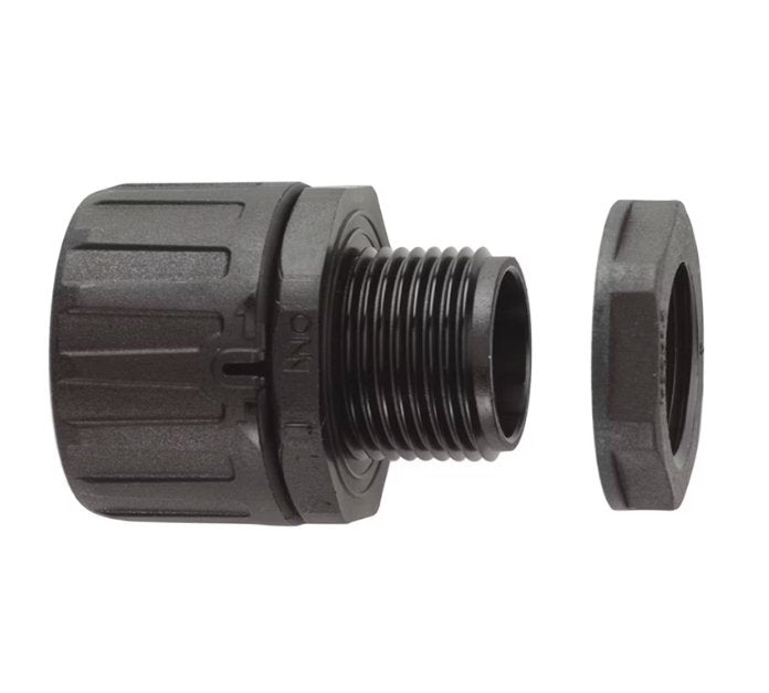 Suojaletkuliitin Flexicon Muovi HF FPA-M16B Musta - KarelianStore