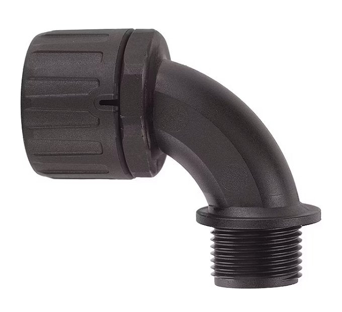 Suojaletkuliitin Flexicon Muovi HF FPA10-M12-90B Musta - KarelianStore