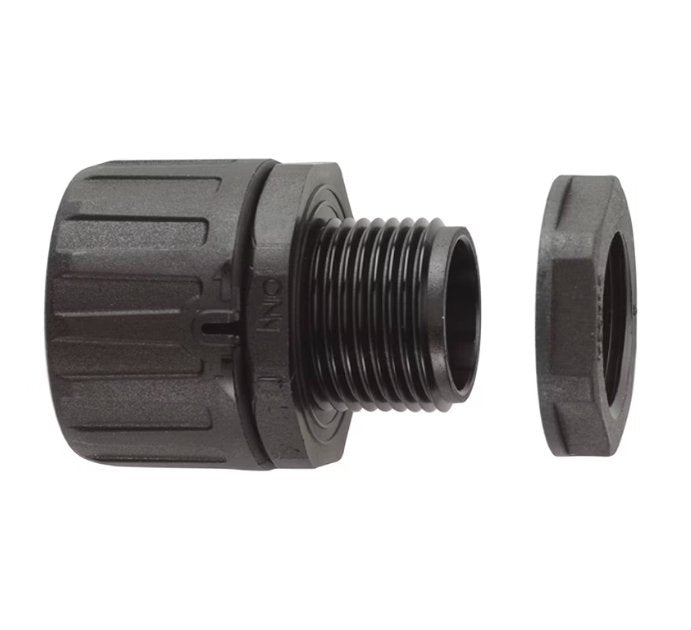 Suojaletkuliitin Flexicon Muovi HF FPA13-M16B Musta - KarelianStore