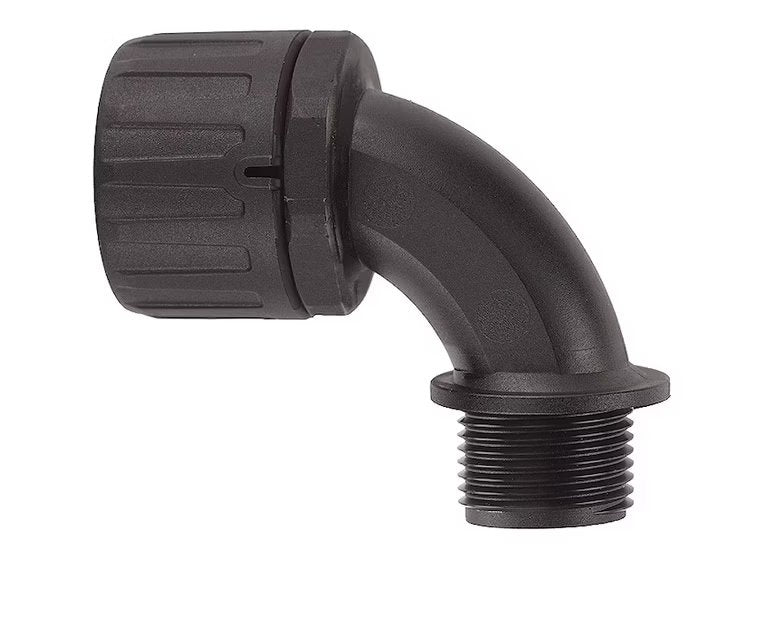 Suojaletkuliitin Flexicon Muovi HF FPA16-PG11-90B Musta 10kpl - KarelianStore