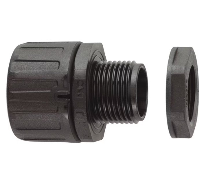 Suojaletkuliitin Flexicon Muovi HF FPA54-M63B Musta 2kpl - KarelianStore