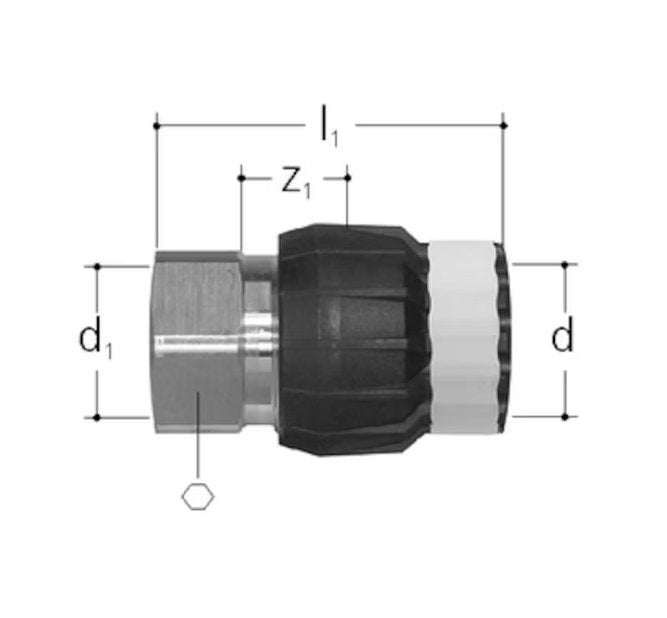 Suoraliitin Sanipex MT GF Kompo SK 26x1 PM - KarelianStore