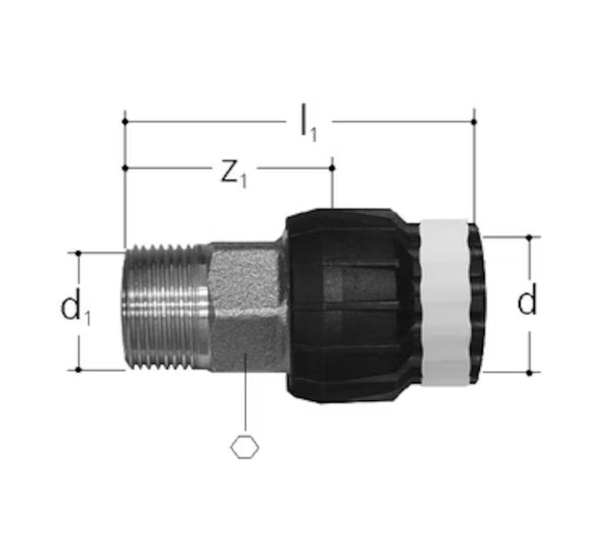 Suoraliitin Sanipex MT GF Kompo UK 26x1 PM - KarelianStore