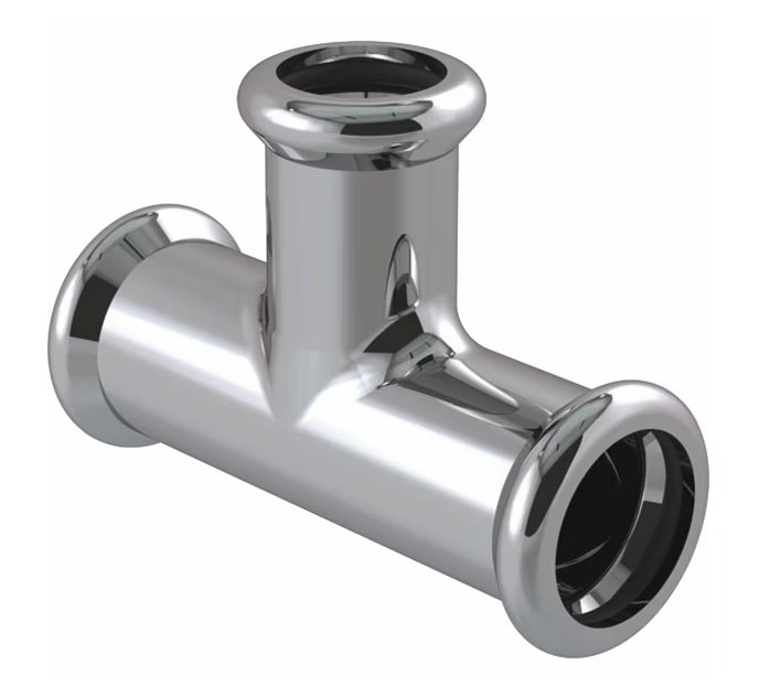 T-supistusyhde Geberit Mapress Puristus CU Kromi 15x12x15 - KarelianStore