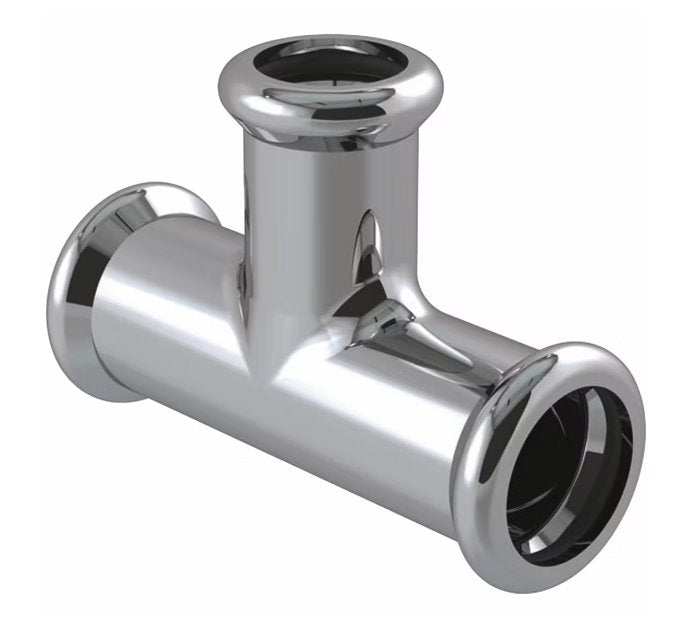 T-supistusyhde Geberit Mapress Puristus CU Kromi 18x12x18 - KarelianStore