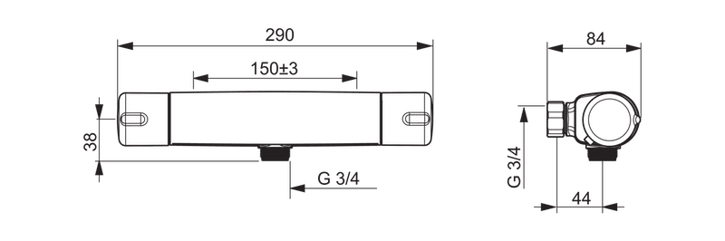 Termostaattihana Oras 7471 Nova 3/4 - KarelianStore
