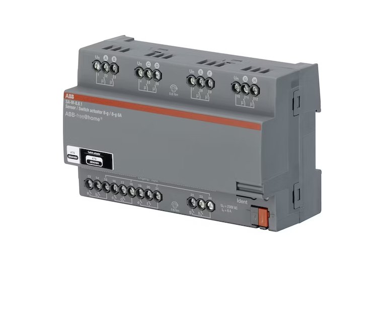 Tulo- ja lähtöyksikkö ABB FAH 8PV 8x6A 230V T DIN - KarelianStore