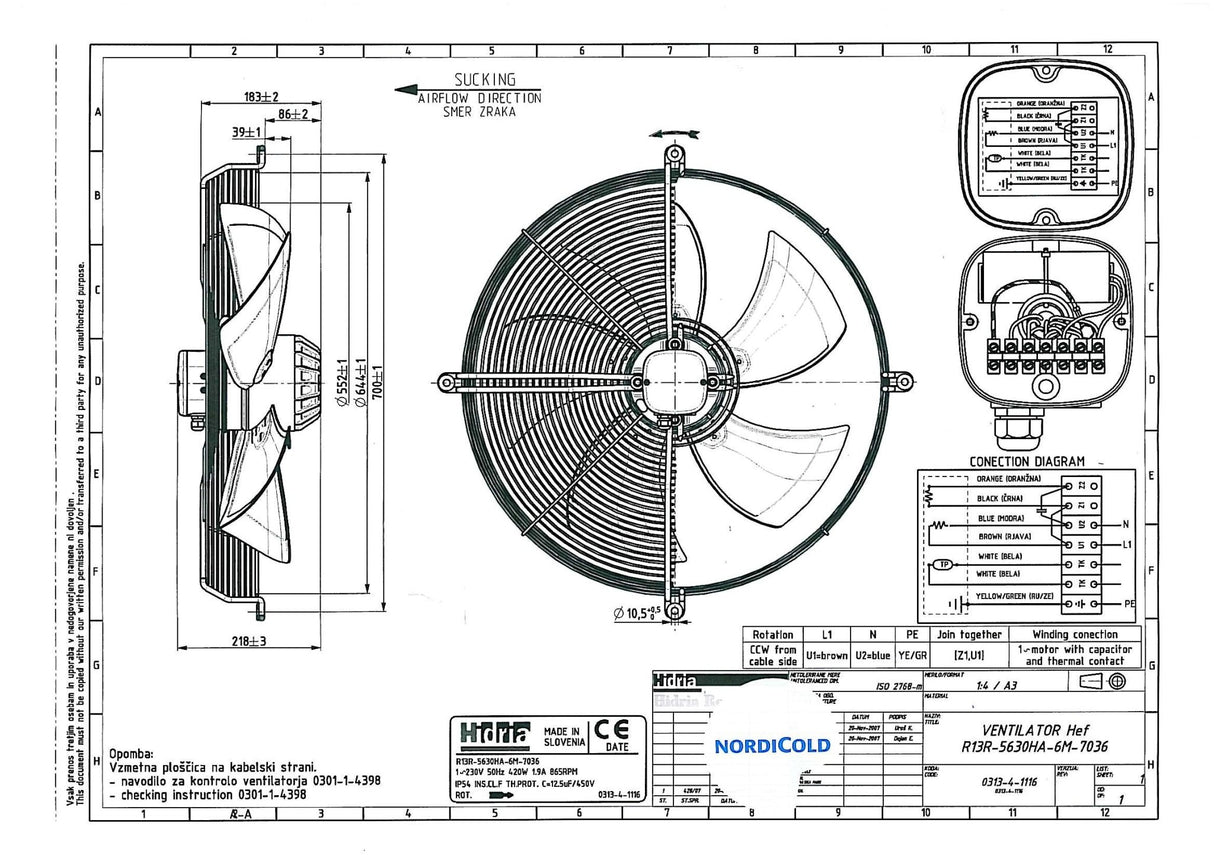 Ulkoroottoripuhallin Onnline R13R-5630HA-6M-7036 S - KarelianStore