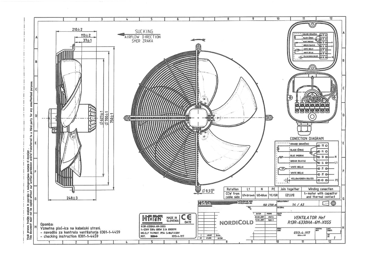Ulkoroottoripuhallin Onnline R13R-6330HA-6M-X055 S - KarelianStore