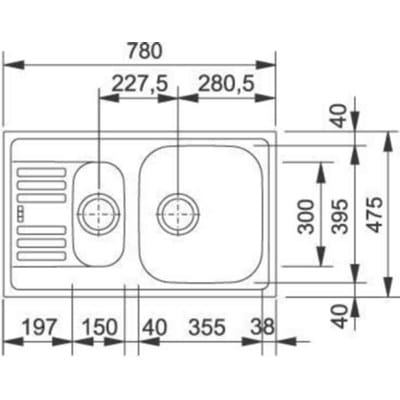 Upotettava allas Franke Euroform EFX 651 - KarelianStore