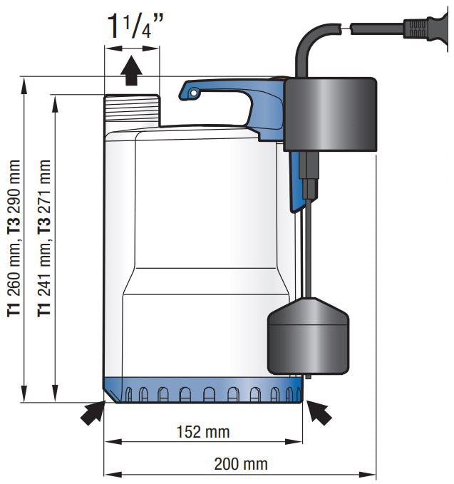 Uppopumppu WatMan Drain T1 GE - KarelianStore