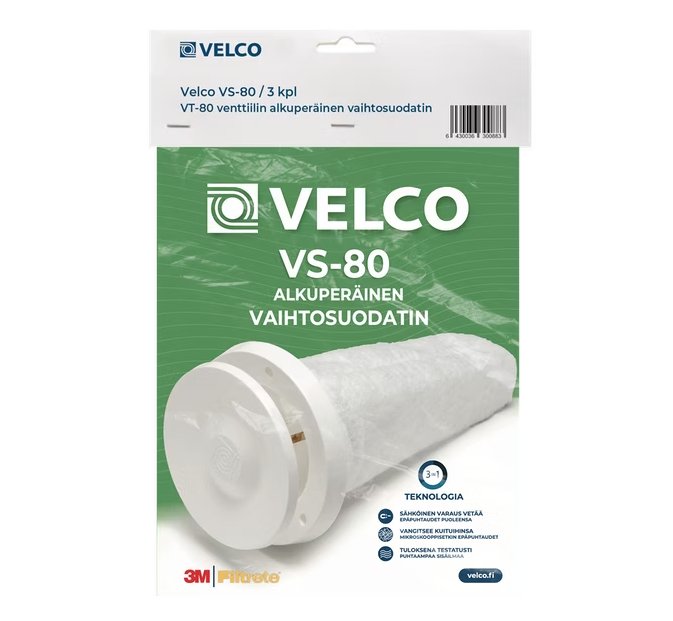 Vaihtosuodatin Velco VS-80 3 kpl - KarelianStore