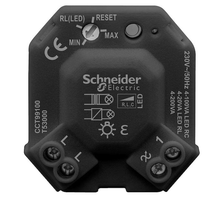 Valonsäädin Schneider Electric Exxact SDM100LED Uppoasennettava RCL Musta - KarelianStore