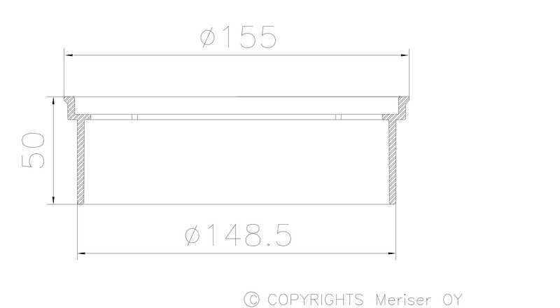 Valukorotusrengas Merika M-415 Vesieristyksen yläpuoliseen asennukseen - KarelianStore