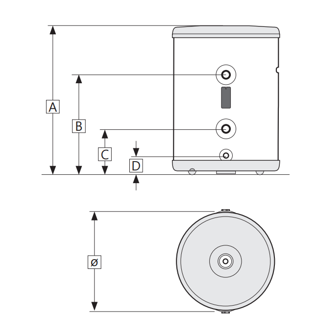 Varaaja OSO Työsäiliö ACCU 100 RST sivukytkentä - KarelianStore