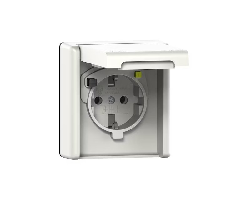 Vikavirtapistorasia ABB Uppo 1-osainen 30mA IP44 Jatkettava - KarelianStore