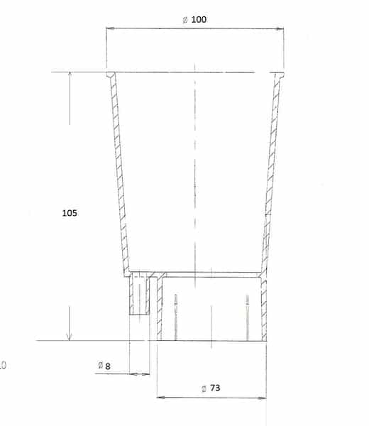 Vuodonilmaisin Näsimuovi 75-90-110 mm Komposiitti - KarelianStore