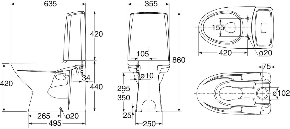 WC-istuin IDO Glow 60 - KarelianStore