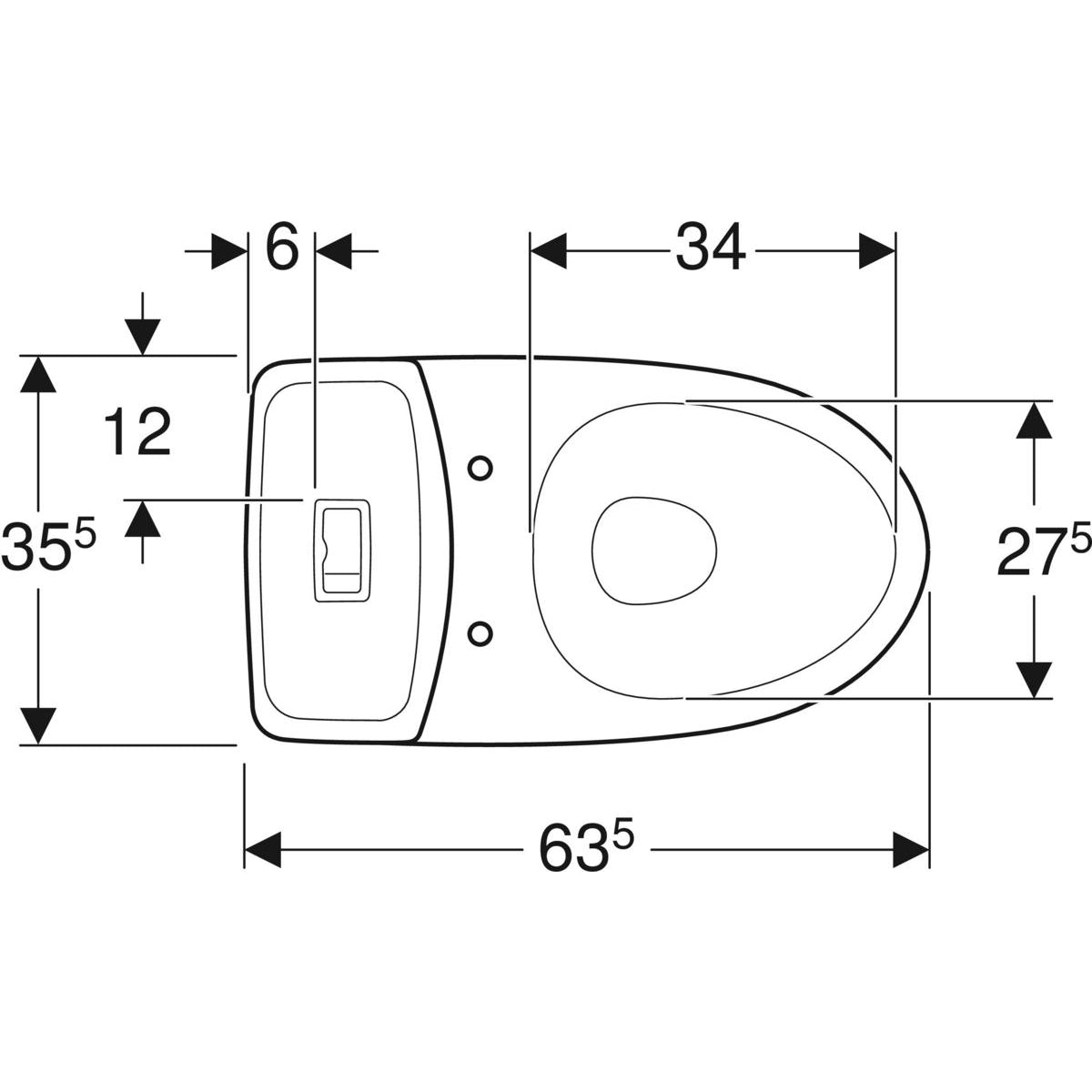 WC-istuin IDO Glow 62 Korkea - KarelianStore