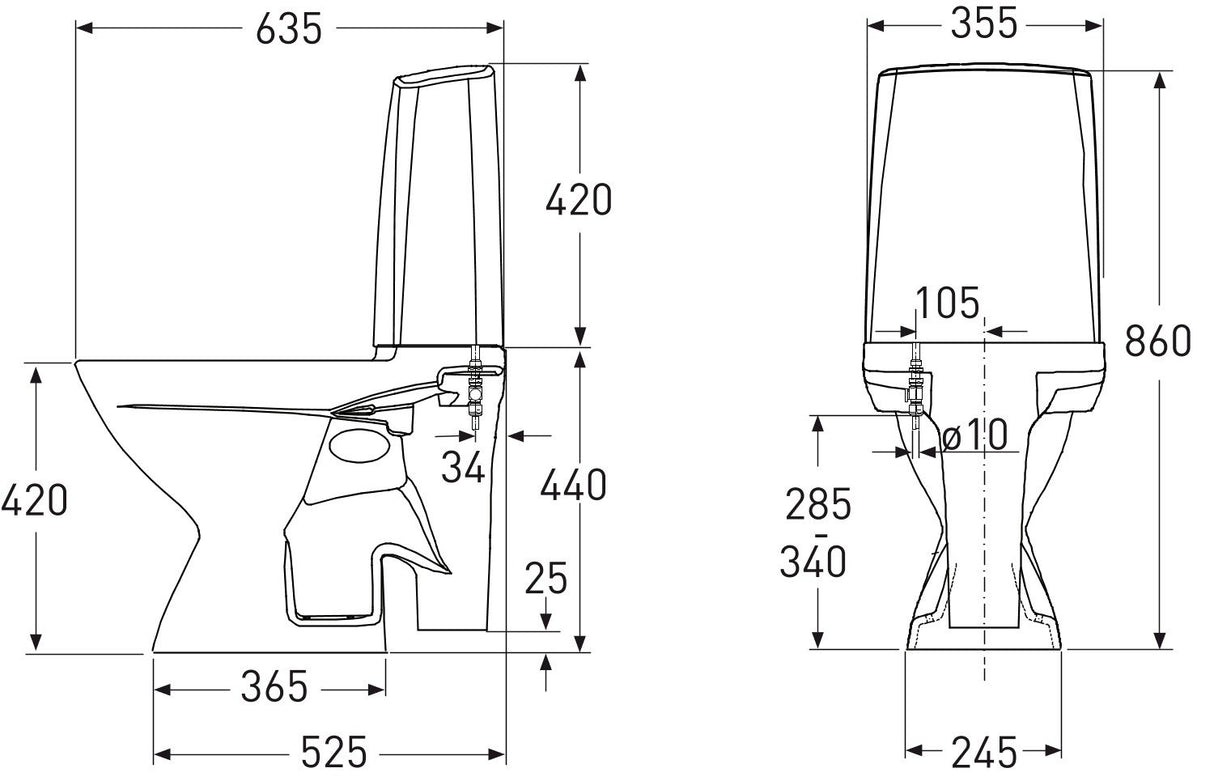 WC-istuin IDO Glow 63 ilman kiinnitysreikiä - KarelianStore