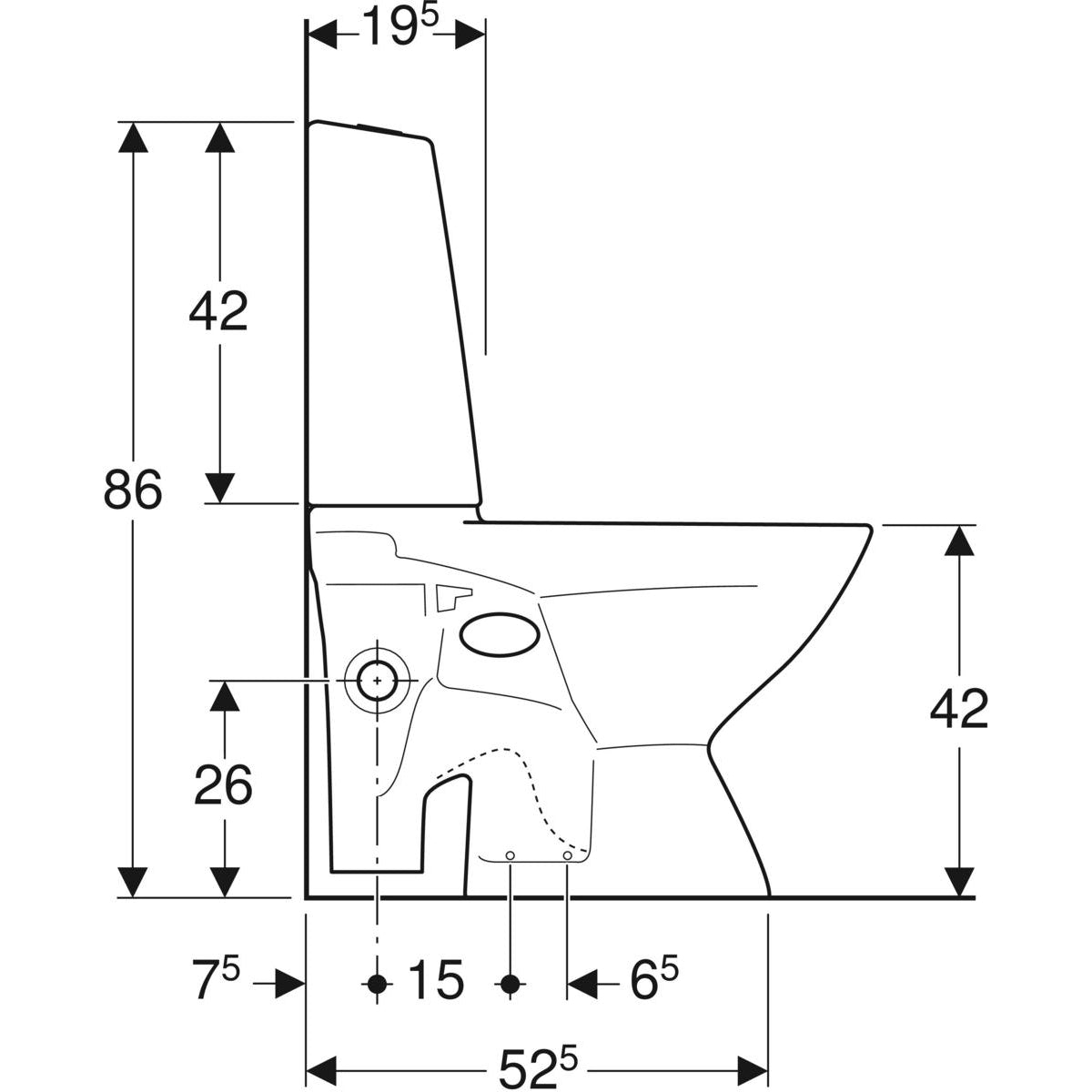 WC-istuin IDO Glow 63 Vasen - KarelianStore