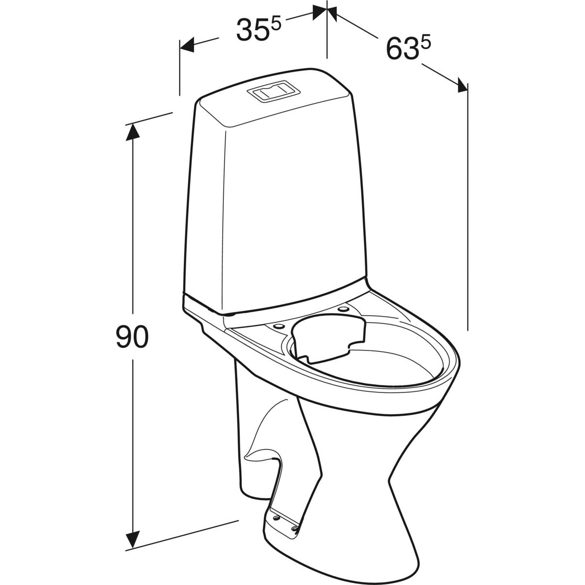WC-istuin IDO Glow 67 korkea - KarelianStore