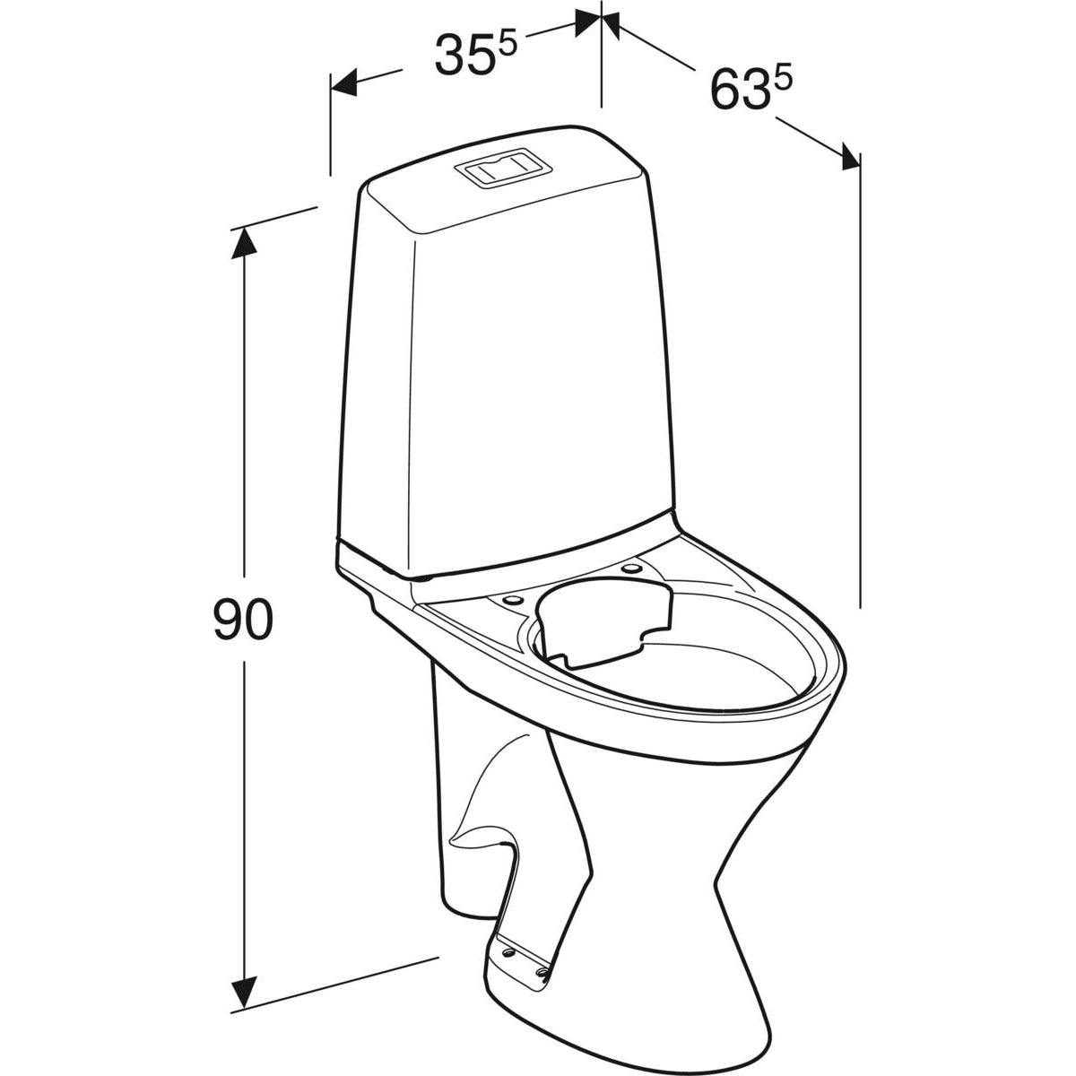 WC-istuin IDO Glow 67 korkea - KarelianStore