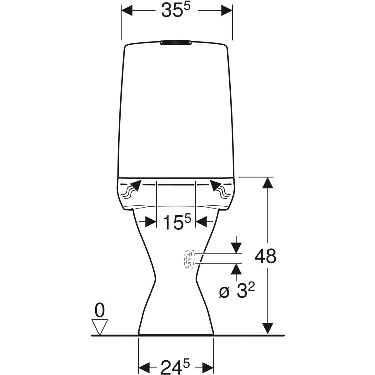 WC-istuin IDO Glow 67 korkea Oikea - KarelianStore