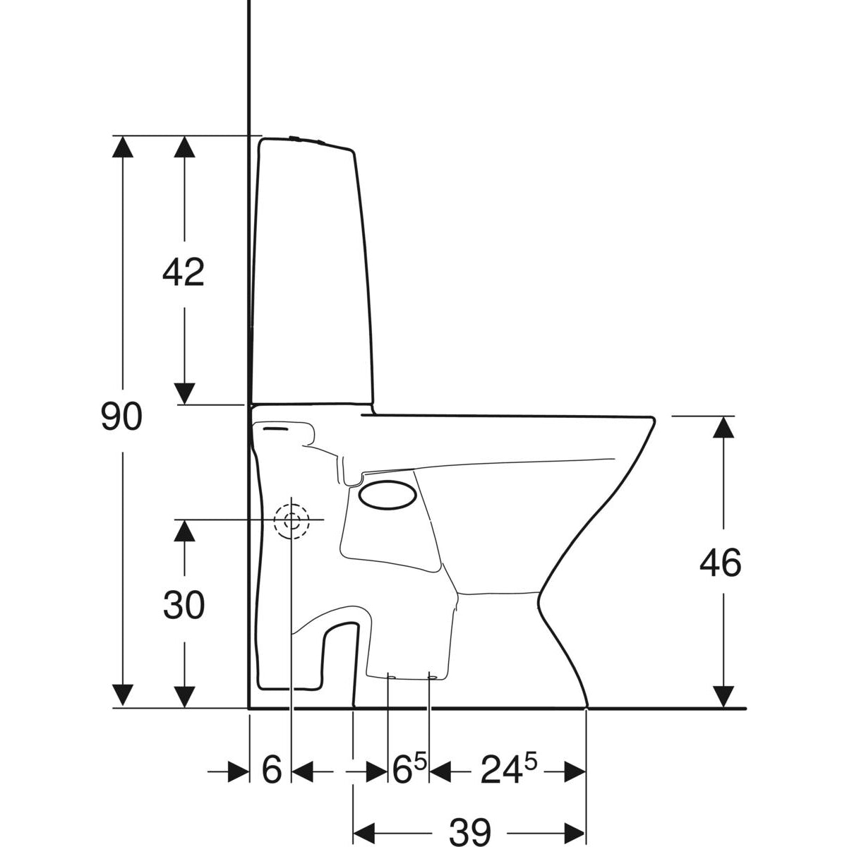 WC-istuin IDO Glow 67 korkea Oikea - KarelianStore