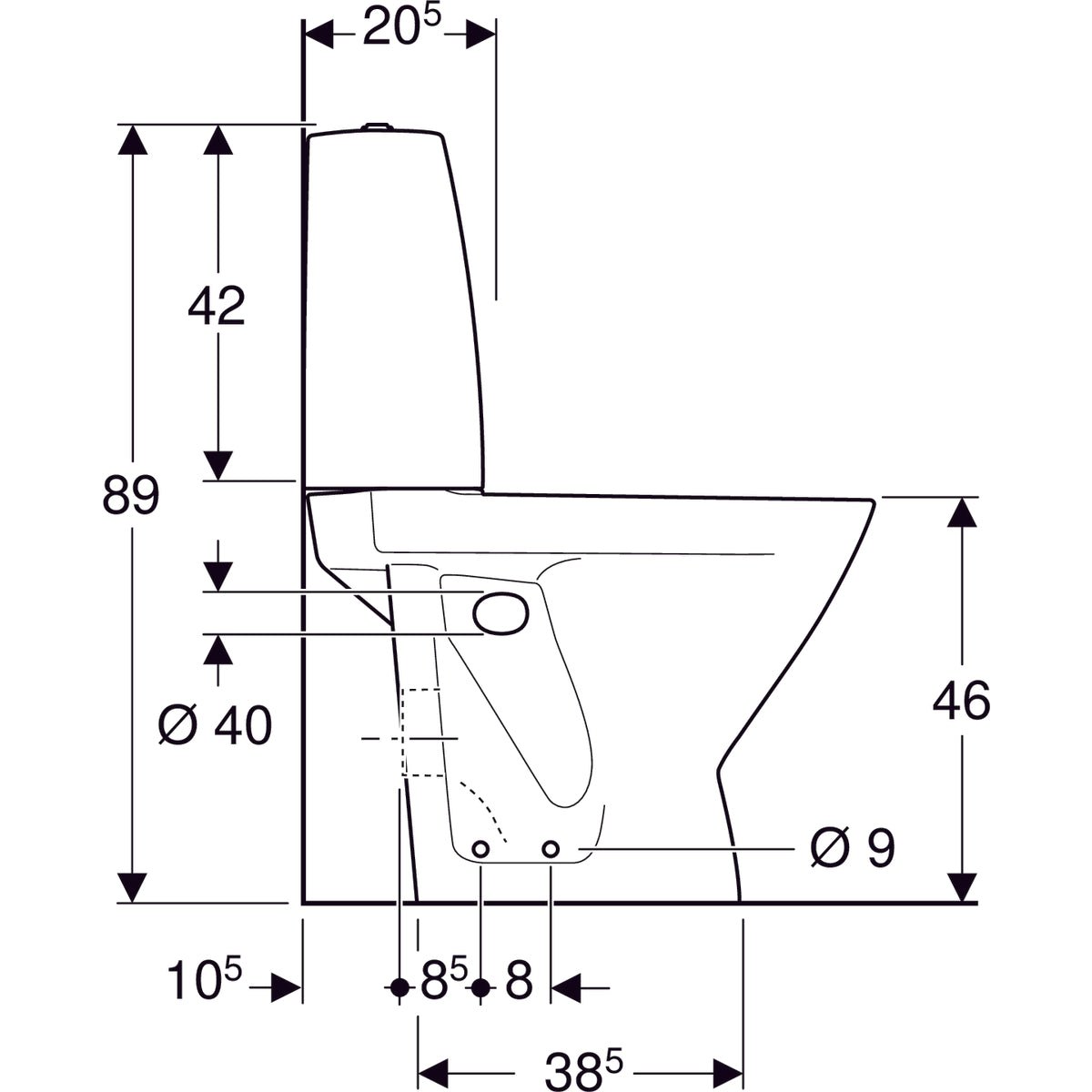 WC-istuin IDO Seven D 11 korkea - KarelianStore