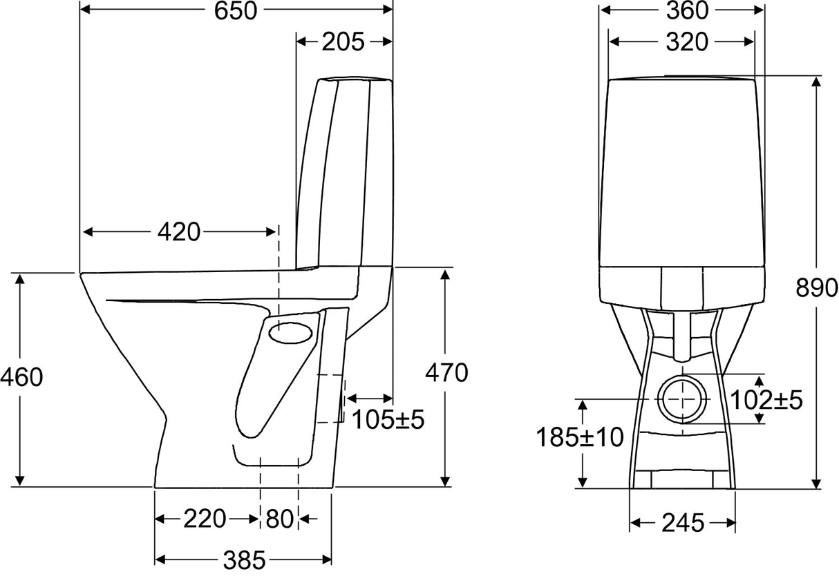WC-istuin IDO Seven D 11 korkea - KarelianStore