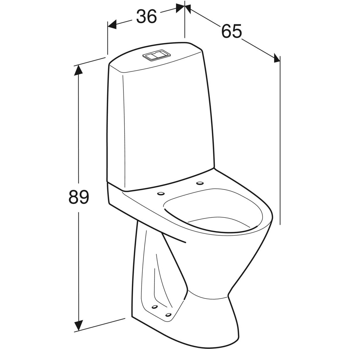 WC-istuin IDO Seven D 11 korkea - KarelianStore